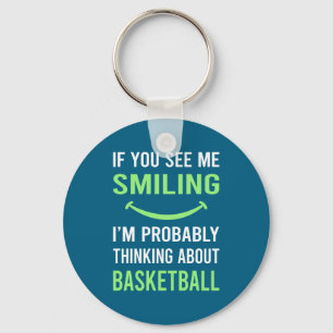 Porte-clés T-shirt de basket-ball souriant