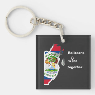 Porte-clés T-shirt de Belizeans Wine Together