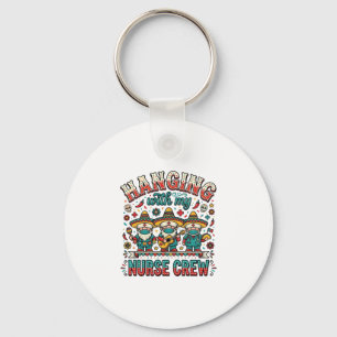 Porte-clés T-shirt de infirmière de fiesta avec mon équipe d'