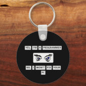 Porte-clés T-shirt de l'avertissement du programmeur (Recto)