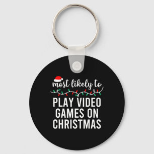 Porte-clés T-shirt de Noël assorti pour famille «Plus suscept