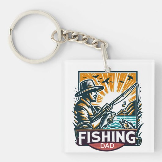 Porte-clés T-shirt de pêche (Devant)