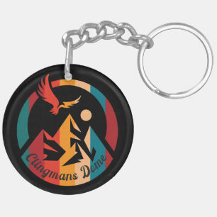 Porte-clés T-shirt de randonnée à Dôme de Clingmans Retro