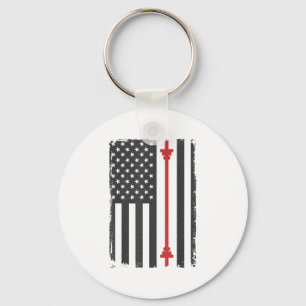 Porte-clés T-shirt de sport Barbell Drapeau Américain Usa Mot