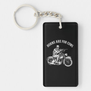 Porte-clés T-shirt drôle d'attitude de motard - Les klaxons s