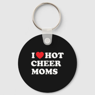 Porte-clés T-shirt drôle de pom-pom girl J'aime les mamans de