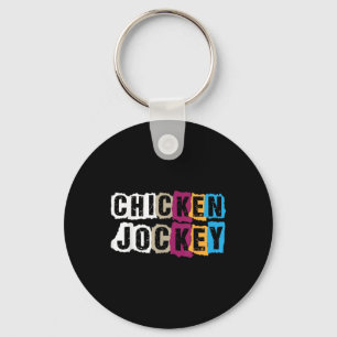 Porte-clés T-shirt Drôle Mème Poulet Jockey.png