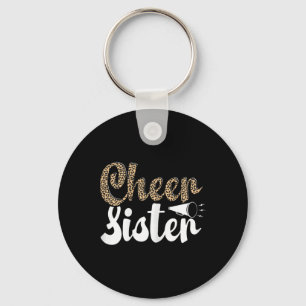 Porte-clés T-shirt drôle pour pom-pom girl avec graphique léo