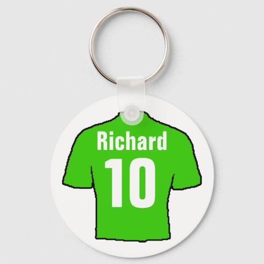 Porte-clés T-shirt fan de football. (Recto)