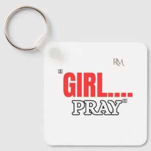 Porte-clés T-shirt Girl Pray Chemise chrétienne basée sur l