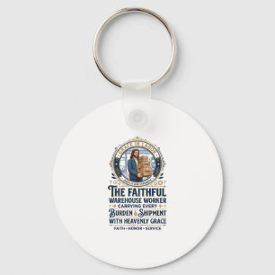 Porte-clés T-Shirt Graphique Logistique Entrepôt Jésus Art Ch