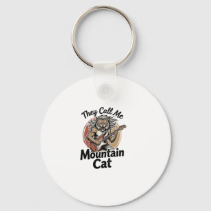 Porte-clés T-shirt graphique vintage de chat de montagne grav