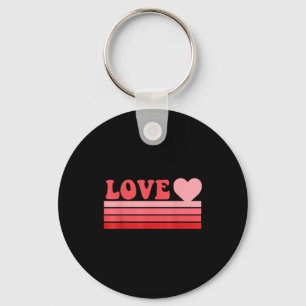 Porte-clés T-shirt graphique vintage de la Saint-Valentin ave
