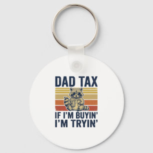 Porte-clés T-Shirt Graphique Vintage Raton Laveur Taxe Papa D
