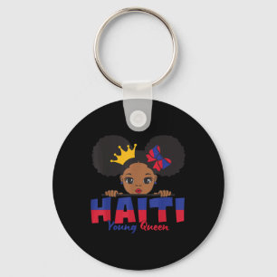 Porte-clés T-shirt Haïti Young Queen drapeau haïtien pour enf