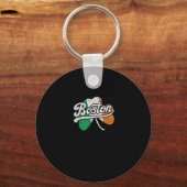 Porte-clés T-shirt irlandais de Boston (Recto)