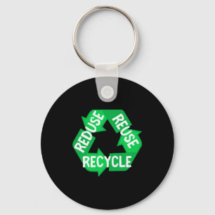 Porte-clés T Shirt Jour de la Terre Réduire Réutiliser Recycl