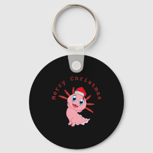 Porte-clés T Shirt Joyeux Noël Axolotl Mignon Père Noël
