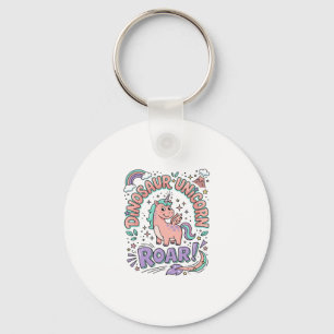 Porte-clés T-Shirt Licorne Dinosaure Licorne Rugissement Styl