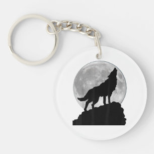 Porte-clés T Shirt Loup sous la lumière de la lune - Chien to