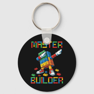 Porte-clés T-shirt Master Builder Blocs de bricolage Briques