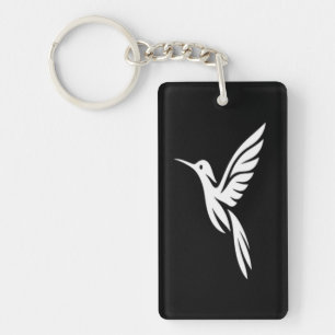 Porte-clés T-shirt minimaliste pour observateur de colibris s