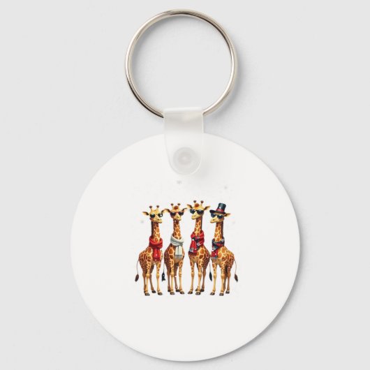 Porte-clés T-Shirt Oversized Chic Noël Girafe (Recto)