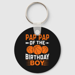 Porte-clés T-shirt Pap pap du garçon d'anniversaire de basket