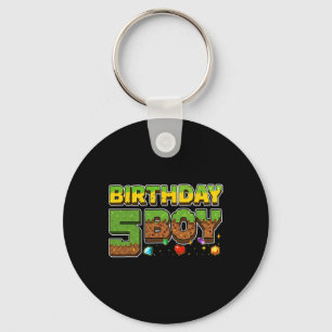 Porte-clés T-shirt pixel à message drôle pour garçon, 5 ans, 