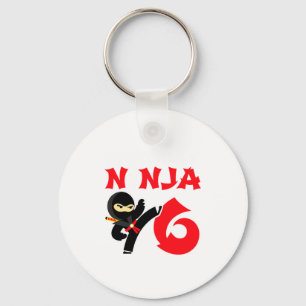 Porte-clés T-shirt pour enfants de 6 ans pour anniversaire ni