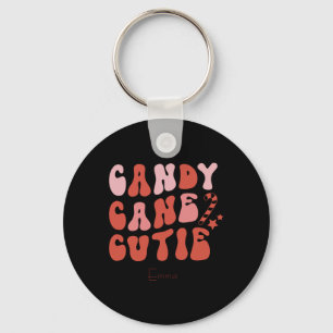 Porte-clés T-shirt pour tout-petit de Noël Candy Cane Cutie
