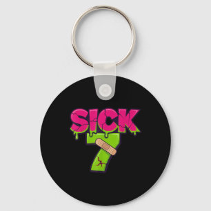 Porte-clés T-shirt Sick Seven Memes Six Sept Amusant Jeu de M