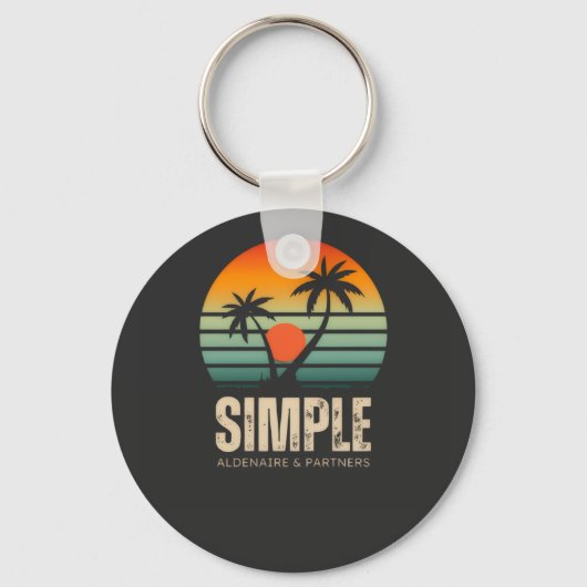 Porte-clés T-shirt Simple Sunset - Tropical vibes design (Recto)