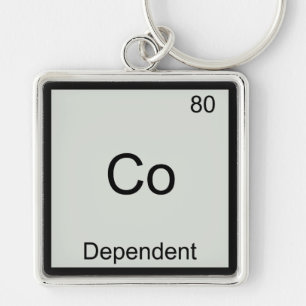 Porte-clés T-shirt symbole d'élément de chimie drôle co-dépen