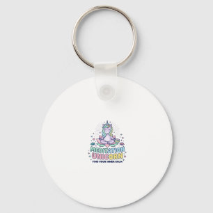 Porte-clés T-Shirt Typographie Gras Licorne Méditation Licorn
