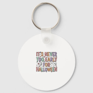 Porte-clés T-shirt typographique Halloween vintage mignon tro