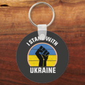 Porte-clés t-shirt ukraine libre, je suis avec l'ukraine (Recto)