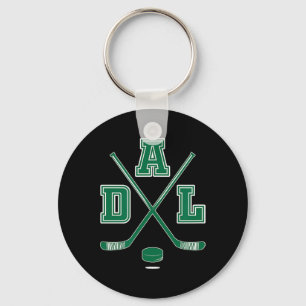Porte-clés T-shirt vintage bâtons de hockey de Dallas