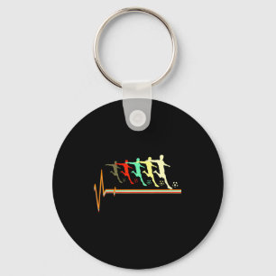 Porte-clés T Shirt Vintage Football Rétro Battement de Coeur