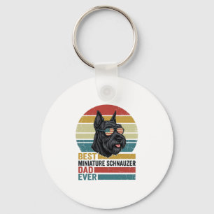 Porte-clés T-shirt vintage patriotique papa Schnauzer nain De