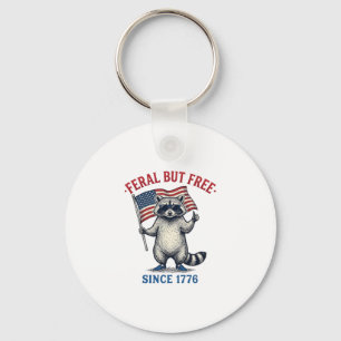 Porte-clés T-shirt vintage Raton laveur patriotique sauvage m