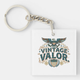 Porte-clés T-Shirt Vintage Valor Rétro Patriotique