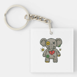 Porte-clés T-shirt Voodoo Elephant — Doux mais fort