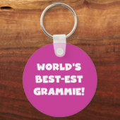 Porte-clés T-shirts blanc et cadeaux du Meilleur-est Grammie  (Recto)