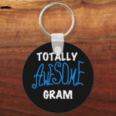 Porte-clés T-shirts bleus et cadeaux de gramme totalement (Recto)