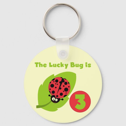 Porte-clés T-shirts et cadeaux 3e anniversaire Lucky Bug (Recto)