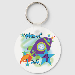 Porte-clés T-shirts et cadeaux 4e anniversaire Rocket Ship