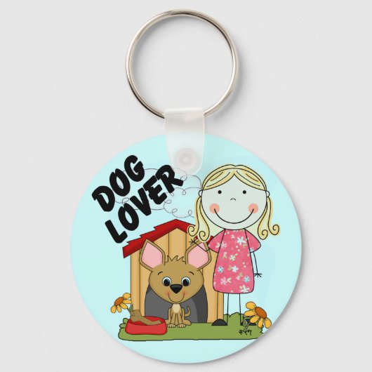 Porte-clés T-shirts et cadeaux blonds de fille d'amoureux des (Recto)