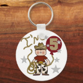 Porte-clés T-shirts et cadeaux Cowboy 5e anniversaire (Recto)