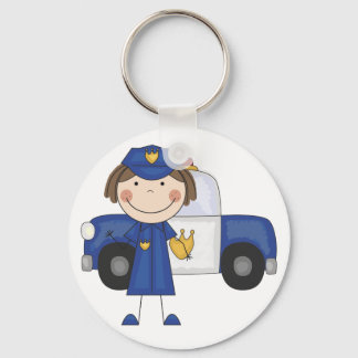 Porte-clés T-shirts et cadeaux d'agente de police féminine